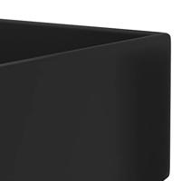 VidaXL Wastafel met overloop keramiek matzwart - thumbnail