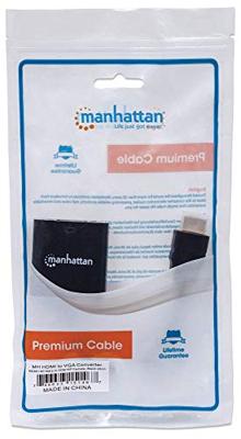 Manhattan 151467 HDMI / VGA Adapter [1x HDMI-stekker - 1x VGA-bus] Zwart 0.26 m