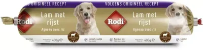 Rodi Worst lam met rijst voor de hond 6 x 400 g