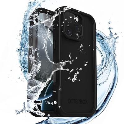 Otterbox Fre Series Backcover Apple iPhone 16 Pro Zwart MagSafe compatible, Waterdicht Otterbox Fre Series Backcover Apple iPhone 16 Pro Zwart MagSafe compatible, Waterdicht