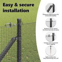 VidaXL Afrasteringspaal grijs 10 x 1,2 m (12 x 12 mm gaas) - thumbnail