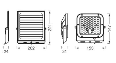 OSRAM HOMELIGHTING 4099854429415 Endura Flood Split Solar Sensor 10W 840 Remote control Tuinschijnwerper op zonne-energie