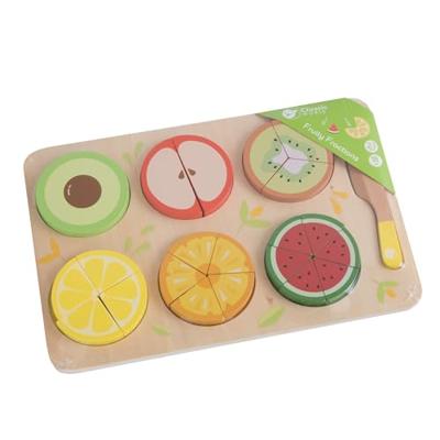 Classic World houten fruit puzzel breuken, 22dlg. Classic World houten fruit puzzel breuken, 22dlg.