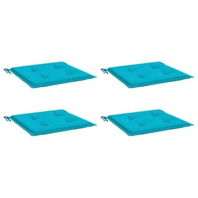 VidaXL Tuinstoelkussens 4 st 50x50x4 cm stof turquoise