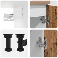 11-delige Keukenkastenset Lyon bewerkt hout oud houtkleurig - thumbnail