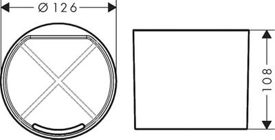 Tandenborstelhouder HansGrohe WallStoris Mat Zwart - thumbnail