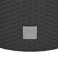 VidaXL Plantenbak uitneembare bak rattan-look 15/15,3 l pp antraciet - thumbnail
