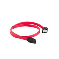 Lanberg CA-SASA-13CU-0050-R Sata Data III stekker (7pol) naar Sata III met schuine bus (7-pin) kabel met metalen klemmen, 50 cm rood - thumbnail