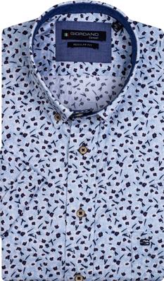 Giordano Overhemd Korte Mouwen Bloemetjes Print Button Down