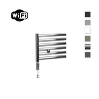 Elektrische Radiator Sanicare HWV Met Wifi 172x60 cm Chroom 822W Met Thermostaat Chroom Linksonder - thumbnail