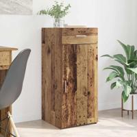 Dressoir artisanaal eikenkleurig 42,5 x 40 x 93 cm Bewerkt hout - thumbnail