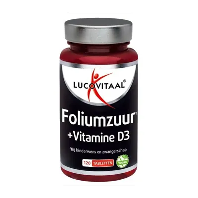 Foliumzuur + vitamine D3 tabletten 120 Tabletten