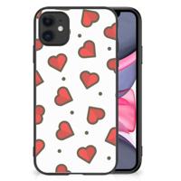 iPhone 11 Back Case Hearts - thumbnail
