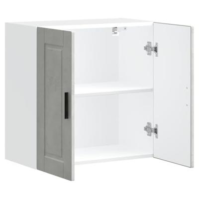 Keukenwandkast Porto bewerkt hout betongrijs Keukenwandkast Porto bewerkt hout betongrijs