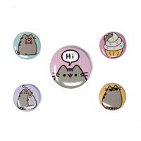 Pusheen Pin-Back Buttons 5-Pack Pusheen Says Hi - thumbnail