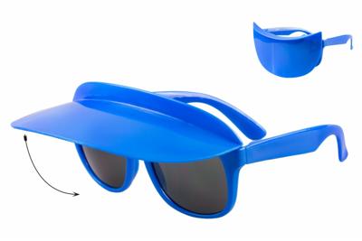 Bril met zonneklep blauw