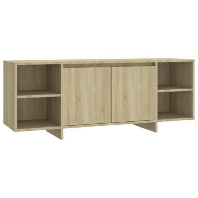 Tv-meubel 130x35x50 cm bewerkt hout sonoma eikenkleurig