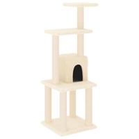VidaXL Kattenkrabpaal met sisal krabpalen 105 cm crèmekleurig - thumbnail