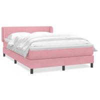Boxspring met matras fluweel roze 140x210 cm - thumbnail