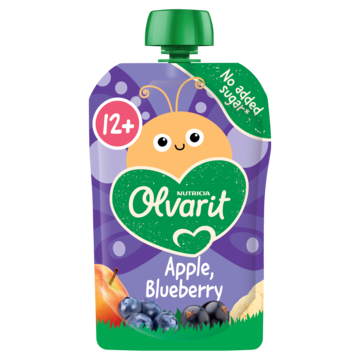 Olvarit Knijpfruit Appel Blauwe Bes 12+ Maanden 100 g bij Jumbo