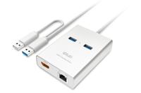 CLUB3D USB 3.0 to HDMITM Graphics + Ethernet + 2 x USB 3.0 grafische adapter (3.0 3.1 Gen 1), USB type A, mannelijk, 1.4a, 2048 x 1152 Pixel, 16/32 Bit) - thumbnail