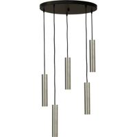 Masterlight HanglampRun 5-lichts RVS met gunmetal - 2382-05-37-50-5 - thumbnail