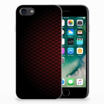 iPhone SE 2022 | SE 2020 | 8 | 7 | TPU bumper | Geruit Rood