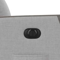 Fauteuil elektrisch verstelbaar stof wolk grijs - thumbnail