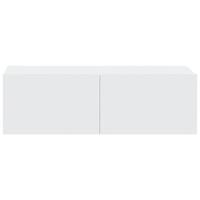 Tv-wandmeubels 2 st 100x30x30 cm bewerkt hout wit - thumbnail