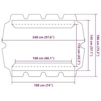 Vervangingsluifel voor schommelbank 188/168x110/145 cm zwart - thumbnail