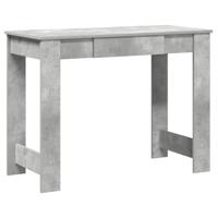Bureau 100x45x75 cm bewerkt hout betongrijs - thumbnail
