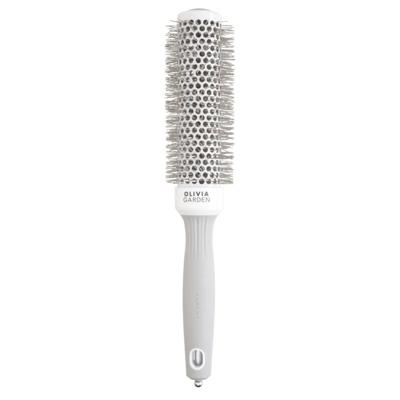 Olivia Garden Wavy Bristles White & Grey Brush Ø35mm