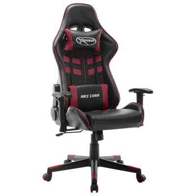 VidaXL Gamestoel kunstleer zwart en wijnrood VidaXL Gamestoel kunstleer zwart en wijnrood