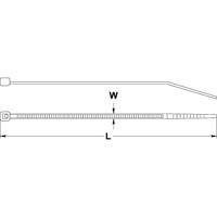 TRU COMPONENTS 1592816 TC-CV-250HS203 Kabelbinder 250 mm 4.80 mm Groen Hittegestabiliseerd 100 stuk(s) - thumbnail