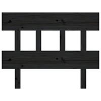 Hoofdbord 103,5x3x81 cm massief grenenhout zwart - thumbnail