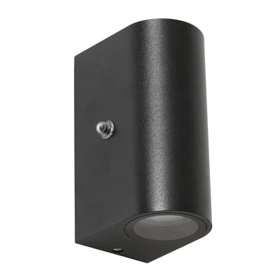 Steinhauer Buitenlamp Logan rond incl. LED dag nacht sensor zwart