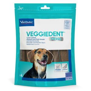 Virbac Veggiedent kauwstrips hond M 10-30kg (15 st). 1 verpakking