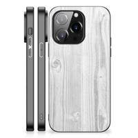 iPhone 14 Pro Houten Print Telefoonhoesje White Wood - thumbnail