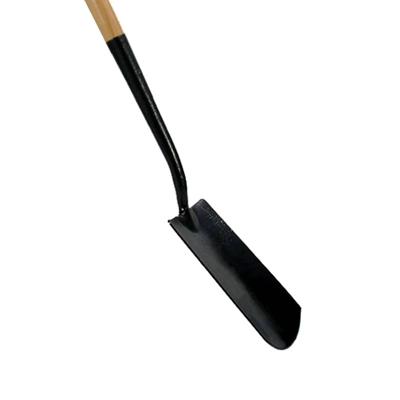Spade 16 cm antraciet met houten steel 76 cm