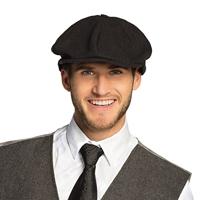 Jaren 20 Peaky Blinders Pet Zwart - thumbnail