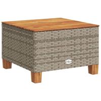 6-delige Loungeset met kussens poly rattan grijs - thumbnail