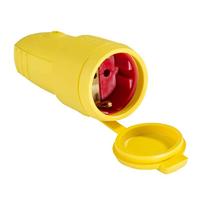 AS Schwabe 62413 Koppeling met randaarde Rubber 230 V Geel IP44 - thumbnail