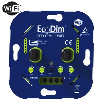 ECO LED dimmer DUO WIFI 0-100W EcoDim fase afsnijding - 4355419 ECO LED dimmer DUO WIFI 0-100W EcoDim fase afsnijding - 4355419