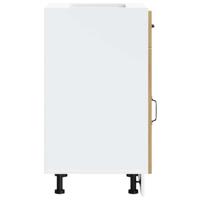 Keuken onderkast Kalmar bewerkt hout artisanaal eikenkleur - thumbnail