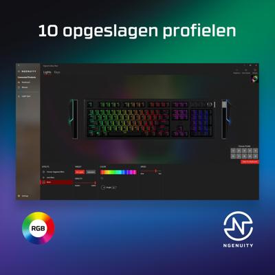HyperX Alloy Rise - Hot-Swappable Mechanisch Gaming-toetsenbord, PC, Omgevingslichtsensor, Pakking gemonteerd, Lineaire Schakelaars