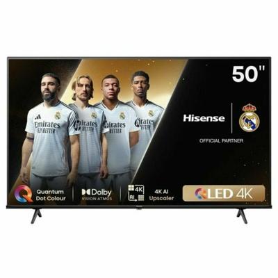 Hisense 50E7NQ QLED Smart TV, 127 cm (50 inch), Quantum Dot Colour, Dolby Vision, Dolby Atmos, speelmodus Plus, 60 Hz VRR 120 fps, Bluetooth & HDMI, spraakherkenning, TV, VIDAA (nieuw 2024)