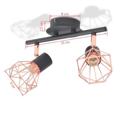 VidaXL Plafondlamp met 2 led&apos;s 8 w