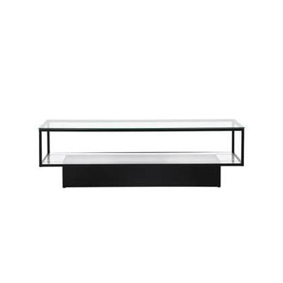 Nohr Salontafel 'Sheema' Glas, 130 x 60cm, kleur Zwart