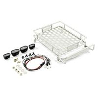 Bagagerek, met 4 lampen, 165x112mm - Zilver - thumbnail