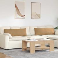 VidaXL Sofa kussens 2 stuks bruin 120 x 40 cm cordstof - thumbnail